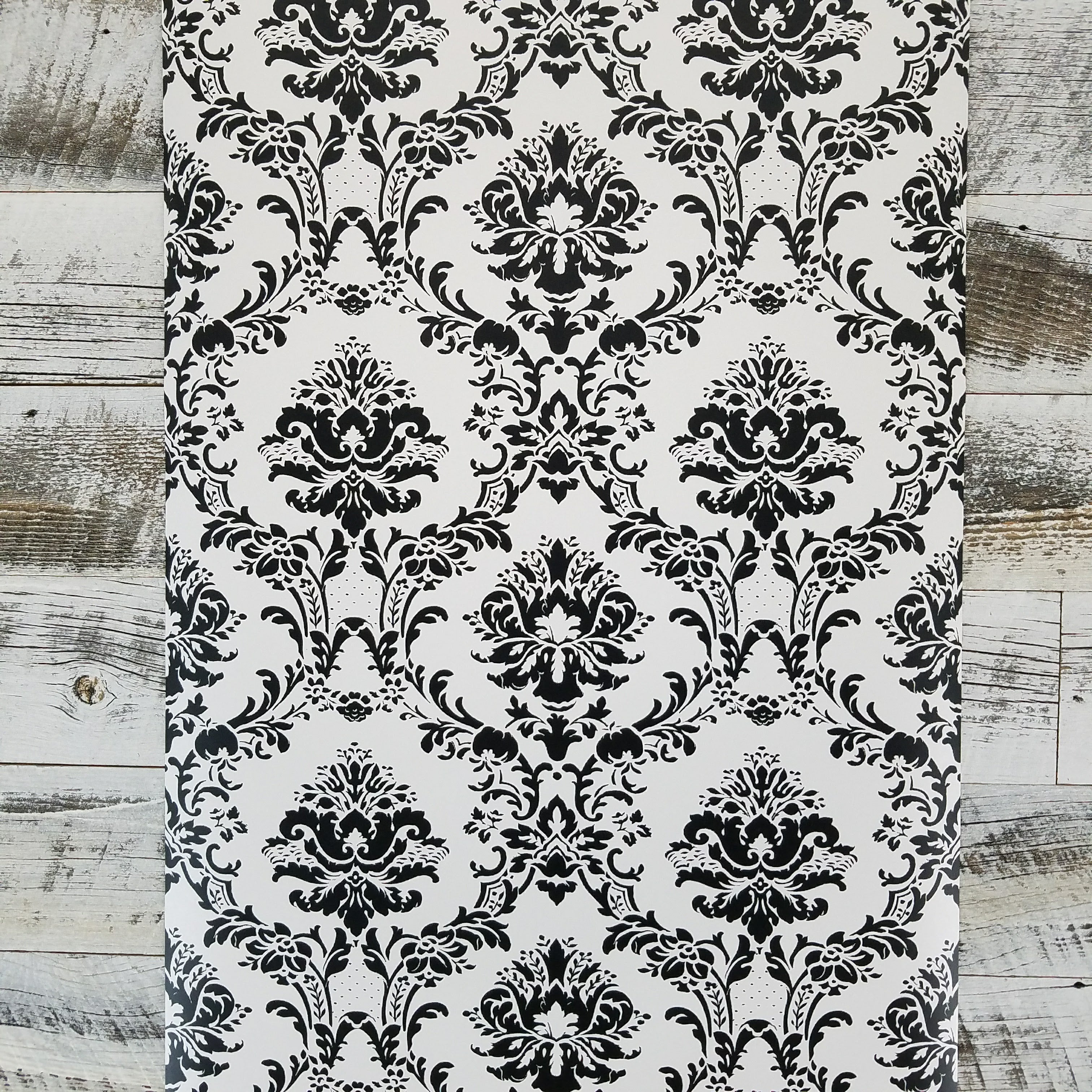 black and white damask wallpaper