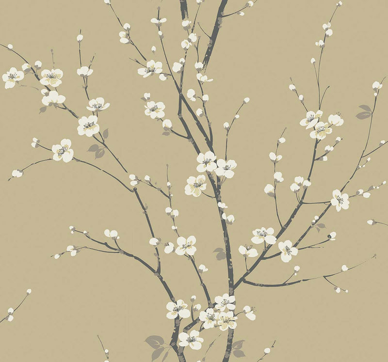 Cherry Branches Botanical Wallpaper