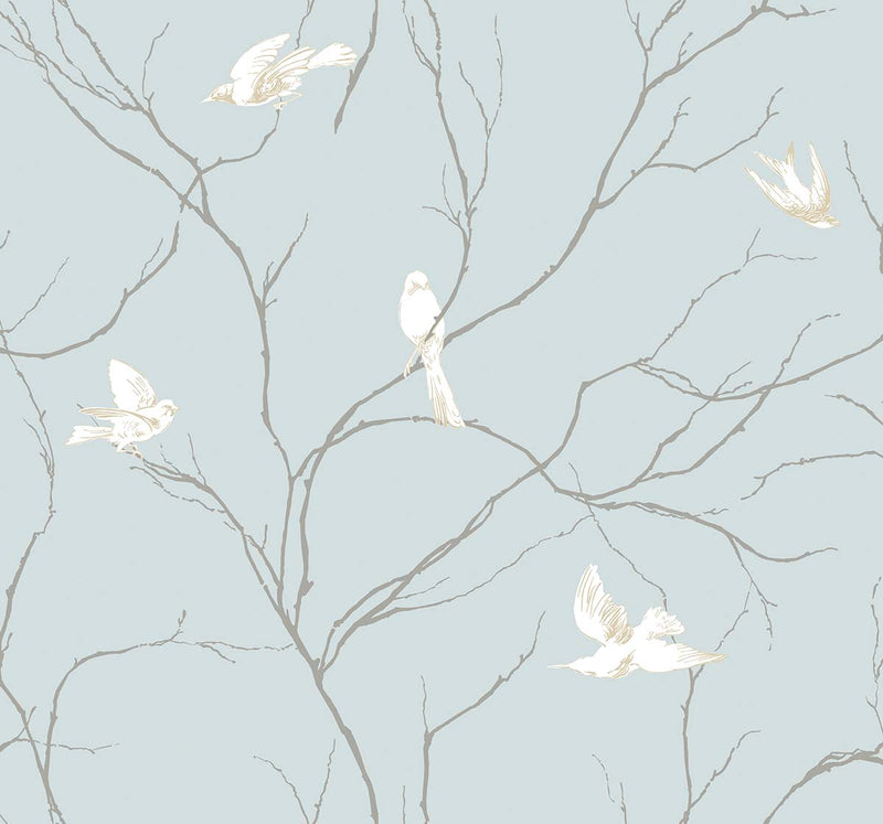 Dreamy Birds and Branches Wallpaper