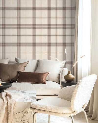 Fauna Plaid Wallpaper