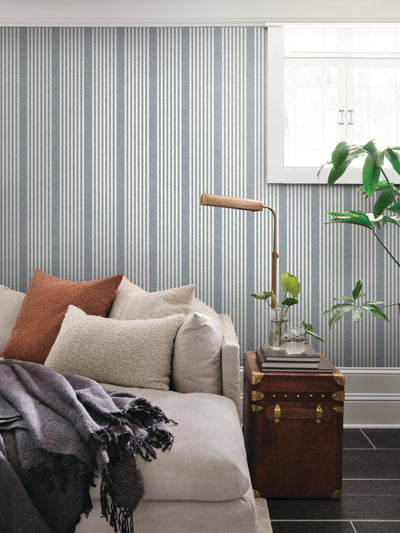 Magnolia French Linen Stripe Wallpaper