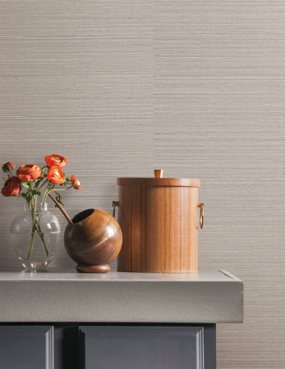 York Natural Grasscloth Peel and Stick Wallpaper