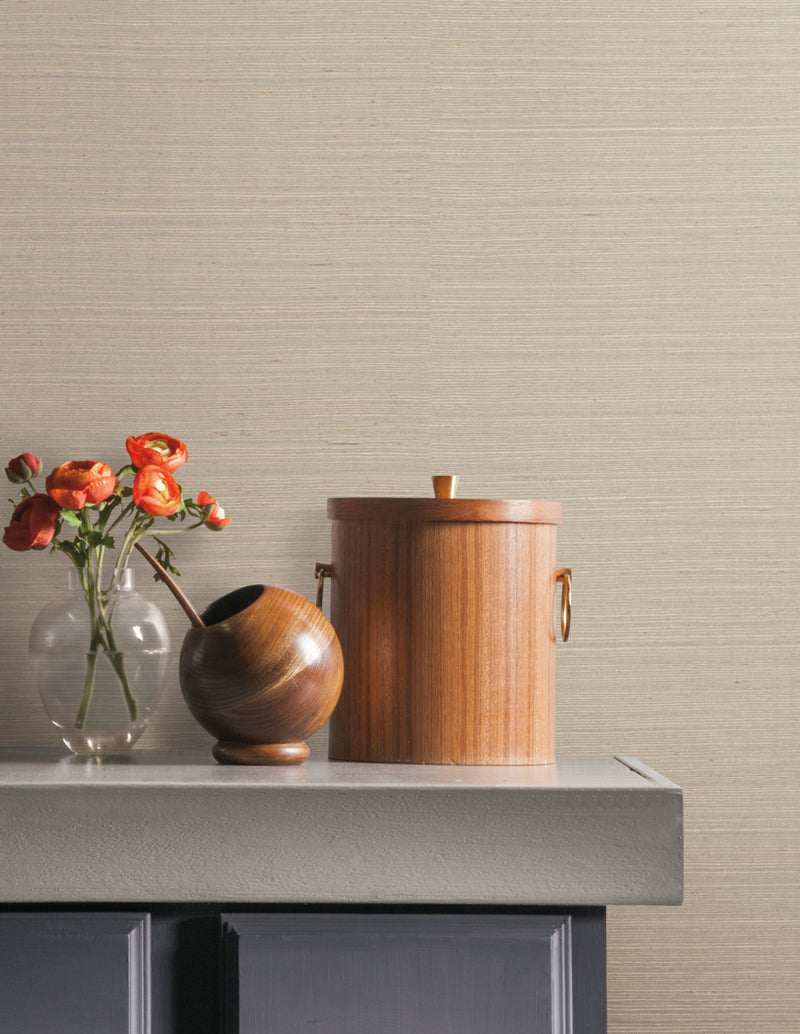 York Natural Grasscloth Peel and Stick Wallpaper