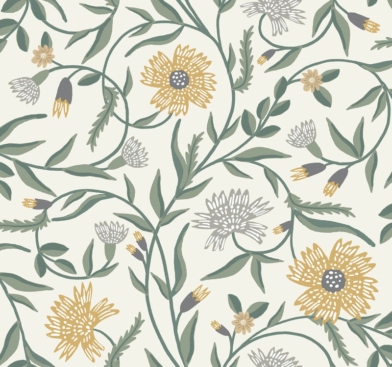 Rifle Floral Aster Wallpaper