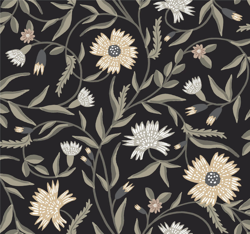 Rifle Floral Aster Wallpaper