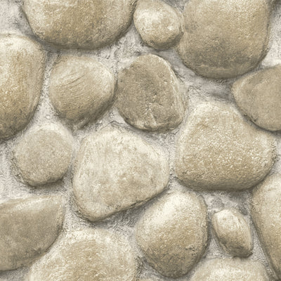 Yellowstone Root Rocks Beige Peel and Stick Wallpaper