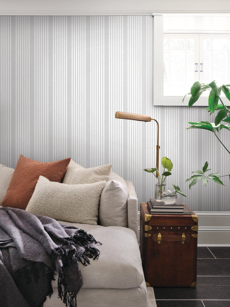 Magnolia French Linen Stripe Wallpaper